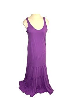 Denim & Supplies Ralph Lauren Purples Pleasant Maxi Dress Distressed Hems Sz S